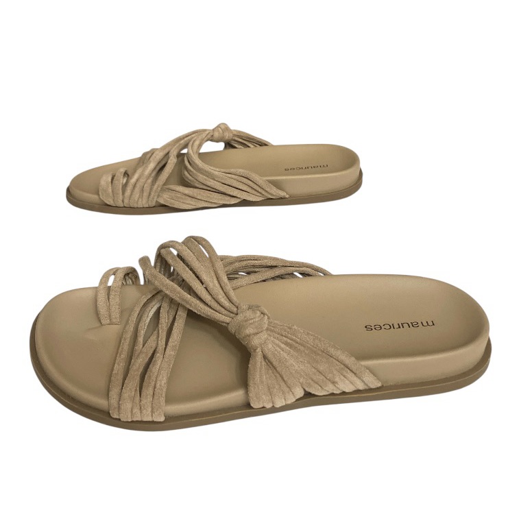 Maurices Supercush Adele Strappy Flat Tan Sandal Women’s Size 8